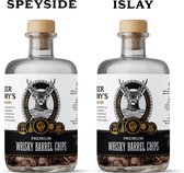 Deer Jimmy's Make Your Own Whisky - Duo Set - Schotse Whisky Speyside cask & Islay Cask - Rijp je eigen drank met houtsnippers van een gebruikt whisky vat