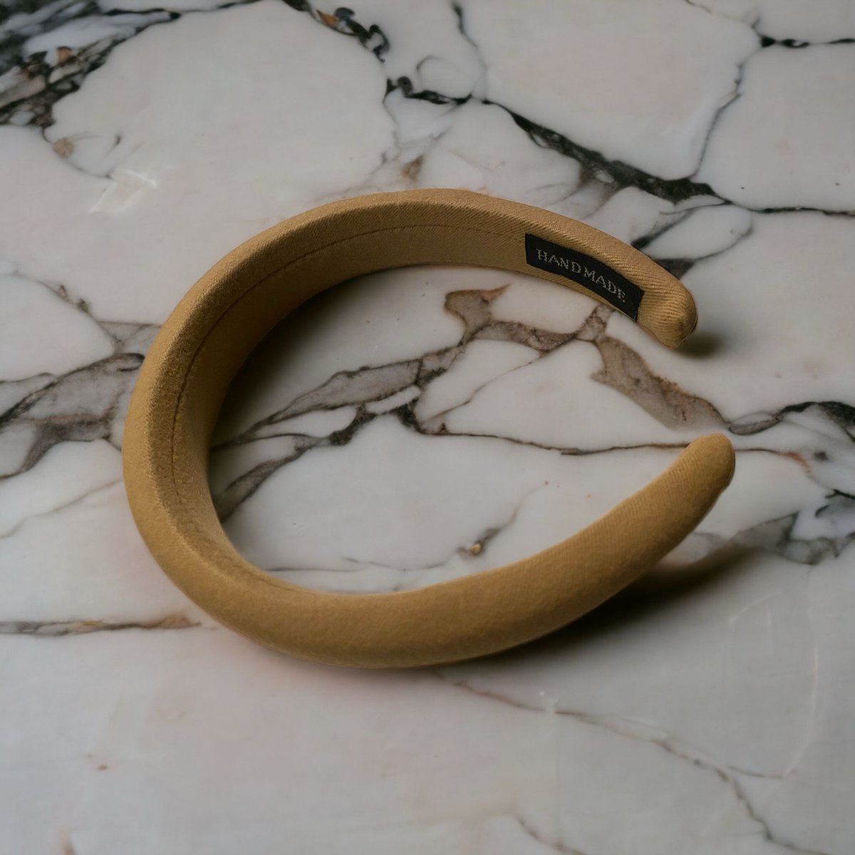 AliRose - Luxe Gewatteerde Haarbanden - Handgemaakt Katoen - Brede & Dikke Haaraccessoires voor Vrouwen en Meisjes - Casual Stijl - Verkrijgbaar in Meerdere Kleuren - Hazelnoot