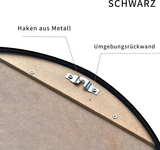 zenmag Ronde wandspiegel, 70 x 70 cm, met hoogwaardig