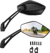 Motorfietsspiegels e-getest, universele M8 en M10, achteruitkijkspiegel voor motorfiets met houder, achteruitkijkspiegel, scooterspiegel, compatibel met MT07, MT09