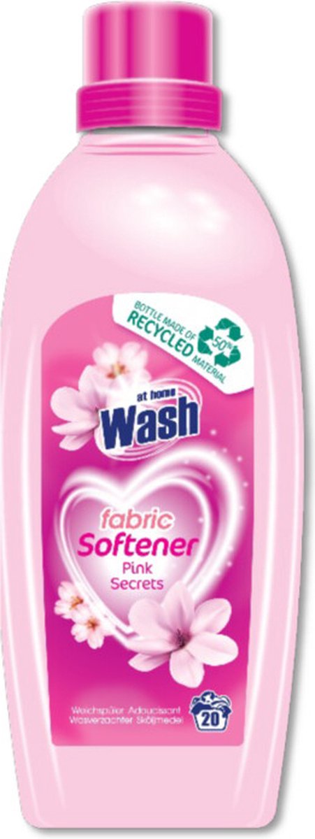 6x At Home Wasverzachter Pink Secrets 20 Wasbeurten 750 ml