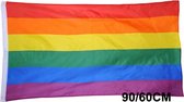 CHPN - Vlag - Regenboogvlag - Pride vlag - Rainbow flag - Pride - LHTBI - Trots - 90/60CM - Kleine vlag - Kleine regenboogvlag