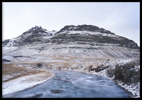 Poster IJsland ice - Natuur poster - 70x50 cm - Exclusief lijst - WALLLL