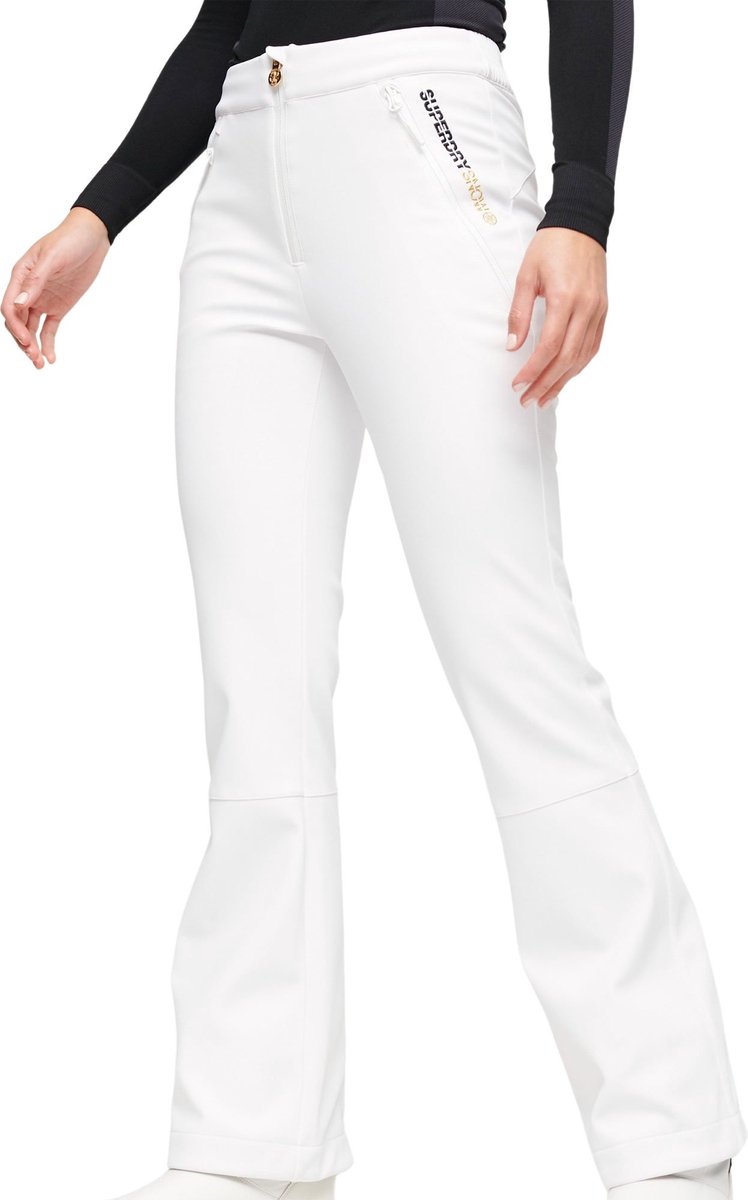 Softshell Slim Wintersportbroek Vrouwen Wit