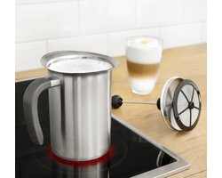 Weis - Melkopschuimkan/schuimbeker 1000 ml (basis capsule) - RVS - ook geschikt voor inductie