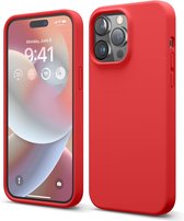 Hoesje Voor iPhone 14 Pro Max Siliconen Achterkant Case Cover - Rood