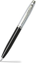 Sheaffer balpen - 100 E9313 - Glossy black barrel brushed chrome cap nickel plated - SF-E2931351