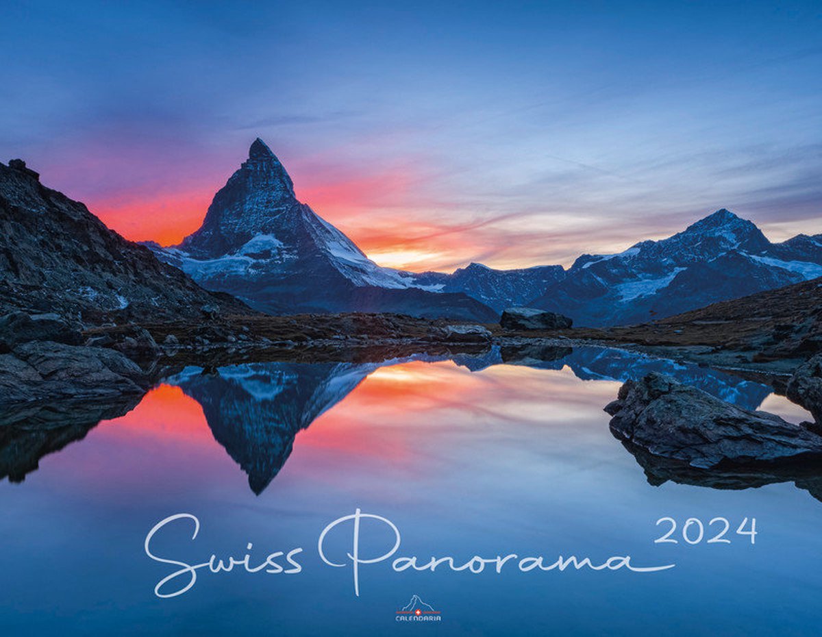 Calendaria - Wandkalender - Swiss Panorama 2024 - Zwitserland - Kalender - 40 x 31 cm