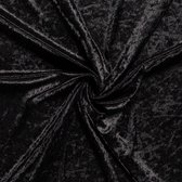 Velours de panne - Zwart - 10 meter - 1.50m breed - Fluwelen stof - Fluweel - Velours - Velvet