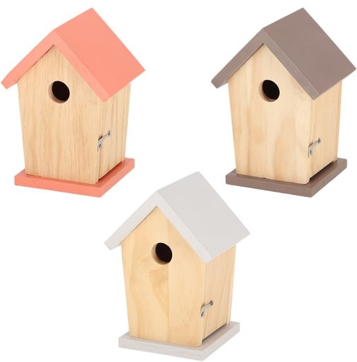 Tweetfeed Nestkast Pastel Grenenhout