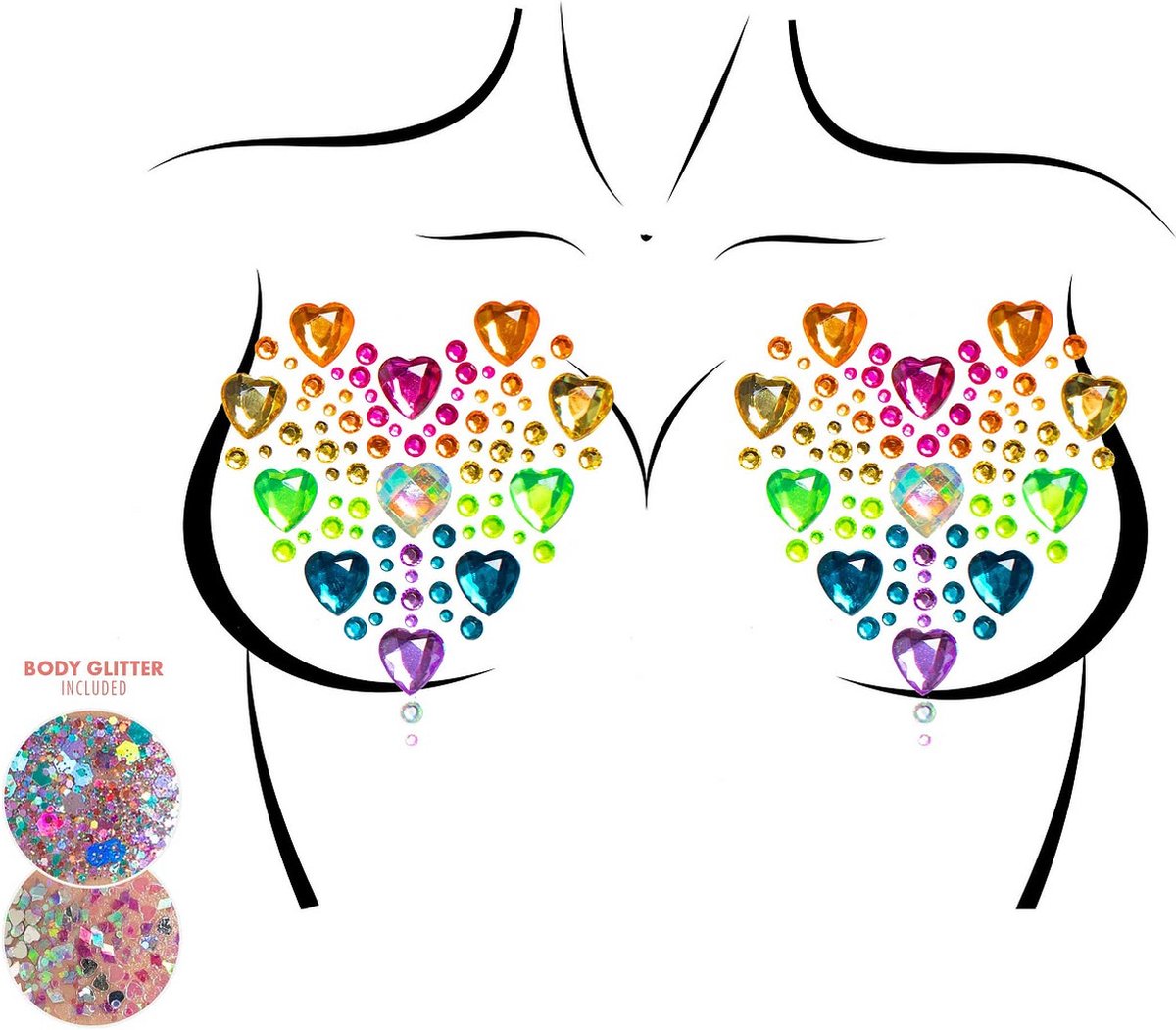 Prism Nipple jewels sticker