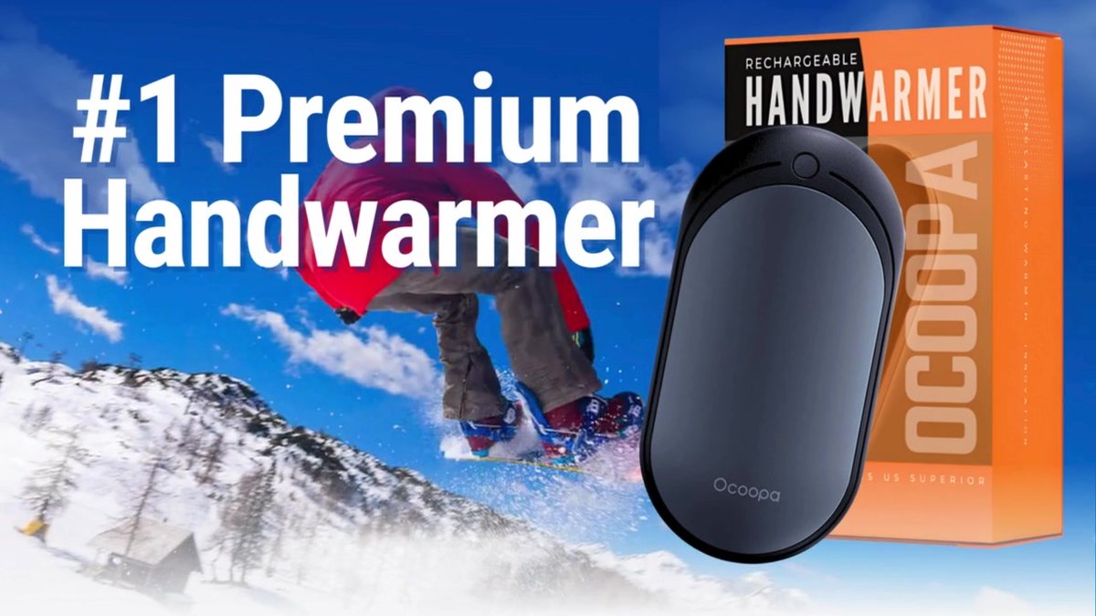 OCOOPA Handwarmer, oplaadbaar, 5200 mAh, elektrisch