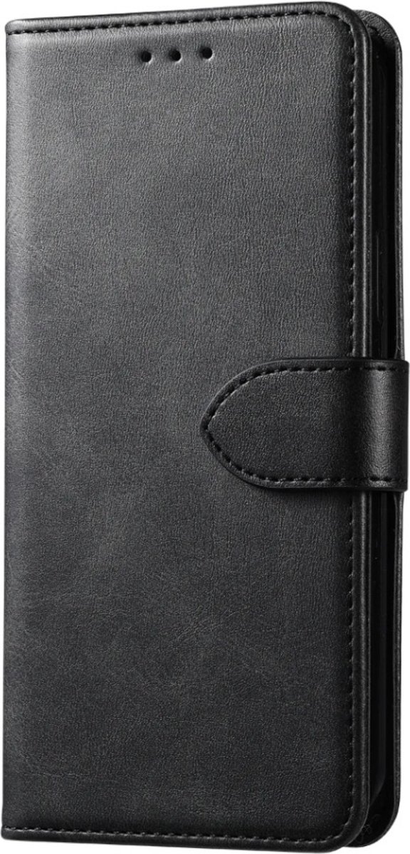 WAEYZ - Luxe PU Leer Book Case Hoesje Geschikt voor Apple iPhone SE 2020 | Ruimte voor drie pasjes | Portemonnee Book Case Hoesje | Met Pasjeshouder | Zwart