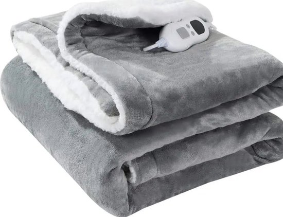 Change Luxe Elektrische Bovendeken van Change - 150x130 cm - Grijs - Knuffeldeken met 6 Warmtestanden & Timer - Geschikt voor 1 Persoon - Verzwaringsdeken - Wasbaar - Inclusief draagtas