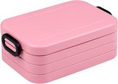 Take a Break Midi Lunchbox, 900 ml, broodtrommel met scheidingswand, ideaal voor maaltijdvoorbereiding, vaatwasmachinebestendig, ABS, Nordic Pink (roze) [Energieklasse A+]