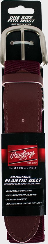 Rawlings Baseball Belt Adult Color Maroon