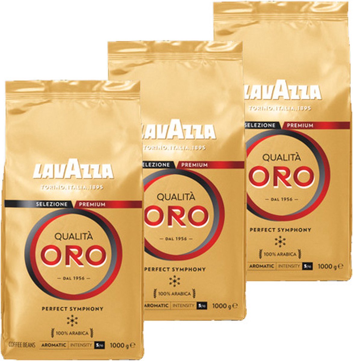 Lavazza Qualita Oro koffiebonen 1kg x3