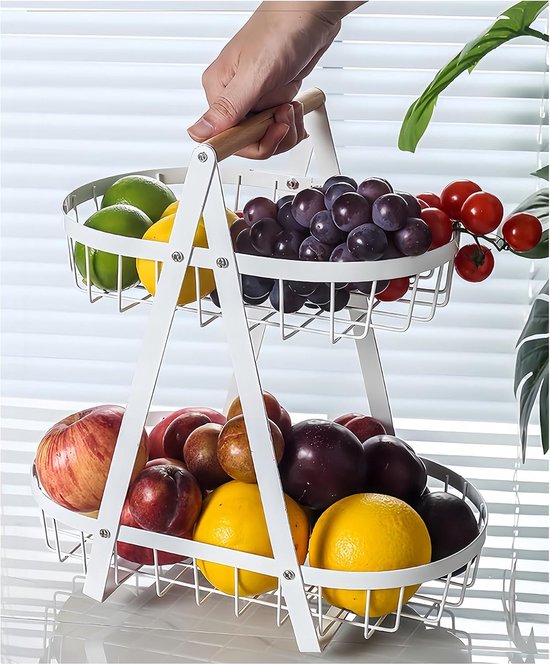 Moritz & Moritz Gold Metal Fruit Estate, Modern Gold Fruit Bowl, Fruit Basket for Storing Fruit, Vegetables and Bread