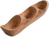 Bowls and Dishes Pure Olive Wood olijfhouten borreltrio groot langwerpig - Cadeau tip!