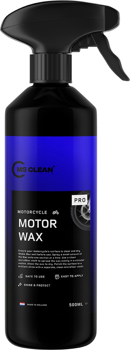 MS Clean Motorcycle Wax Pro - 500ML - Motorfiets Motor Spray Wax Carnauba