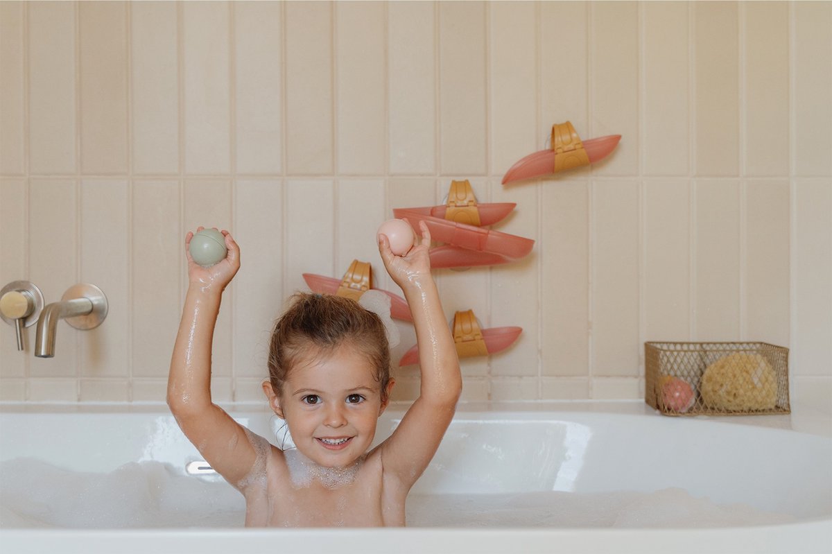 Little Dutch Waterbaan - Bad ballenbaan knikkerbaan - Roze — afbeelding 13