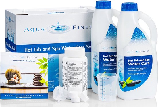 AquaFinesse Spa en Hottub Box incl. spa clean tablet - Whirpool - Waterbehandeling - Reinigt en beschermt water - Met Spa Clean tabletten - Eenvoudig in gebruik - Voor schoner en gezonder water - Milieuvriendelijk - Aquafinesse