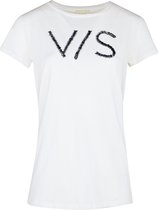 Verysimple • off white t-shirt met v/s • maat IT40 (XS)