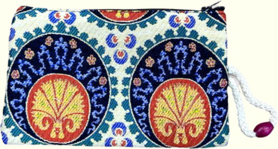 Portefeuille Gobelin - portefeuille - design ottoman - design floral - trousse de maquillage - Portefeuille Femme|