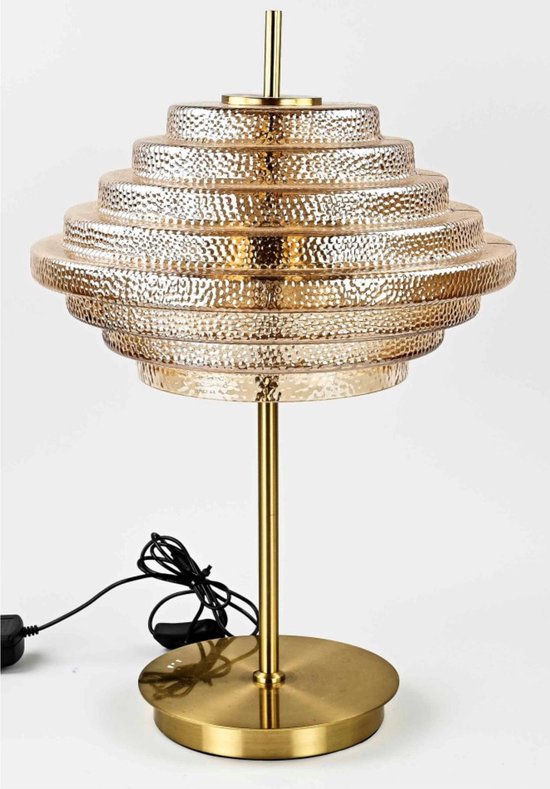 LeJoy tafellamp Amber - goud - tafel lamp - decoratieve led lamp - luxe design - sfeerlamp - woonkamer lamp - slaapkamer lamp