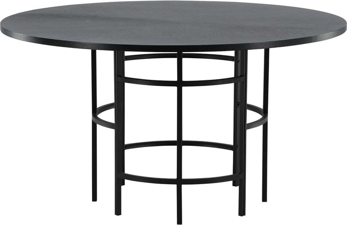 Copenhagen eetkamertafel Ø140cm zwart.