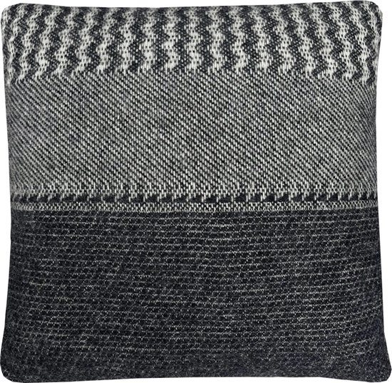 Uptown wool cushion black square