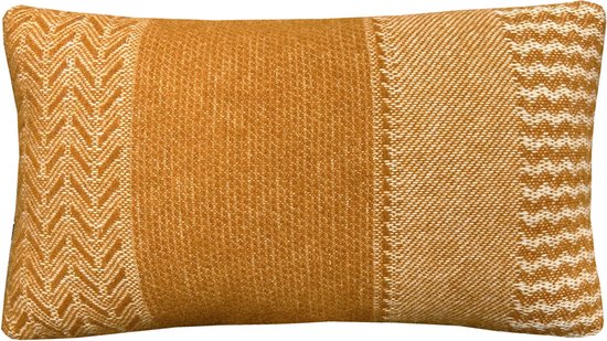 Uptown wool cushion ocre rectangle