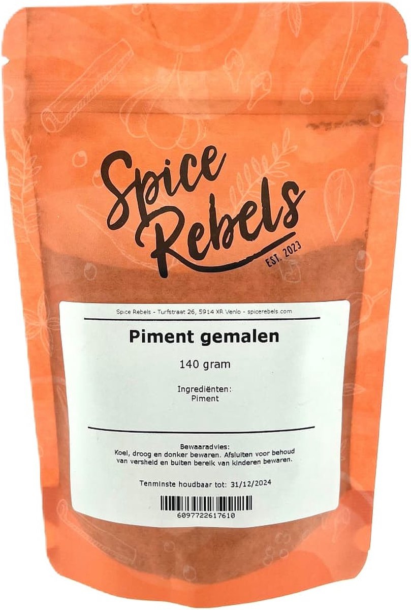 Goedkoopste Spice Rebels - Piment gemalen - zak 140 gram