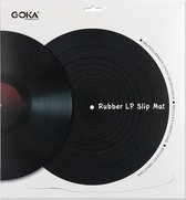 GOKA – Slipmat platenspeler – Zwart - Silicone slipmat – draaitafel mat – Anti-statische slipmat