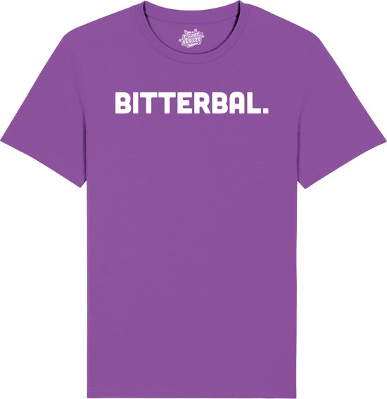 Bitterbal - Frituur Snack Cadeau -Grappige Eten En Snoep Spreuken Outfit - Dames / Heren / Unisex Kleding - Unisex T-Shirt - Donker Paars - Maat M