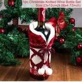 Kerst wijn - Hoesje voor flessen - Wijnfles decoratie - Luxe hoes voor wijnfles - Kerstmis - Wijnfleshoes - Wijnfleszak
