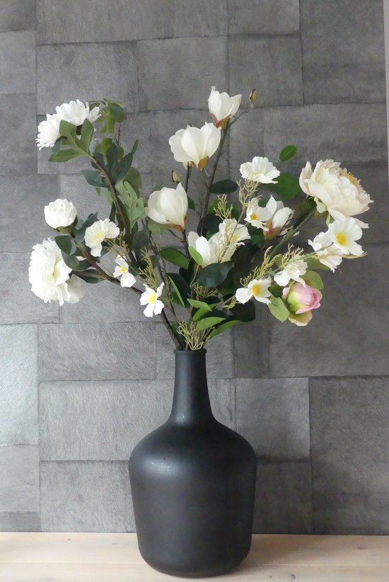 DAX Flowers - Bouquet Wit - Bouquet de Fleurs Artificielles en Soie - Bouquet de Fleurs artificielles pour l'intérieur - 90-100 cm