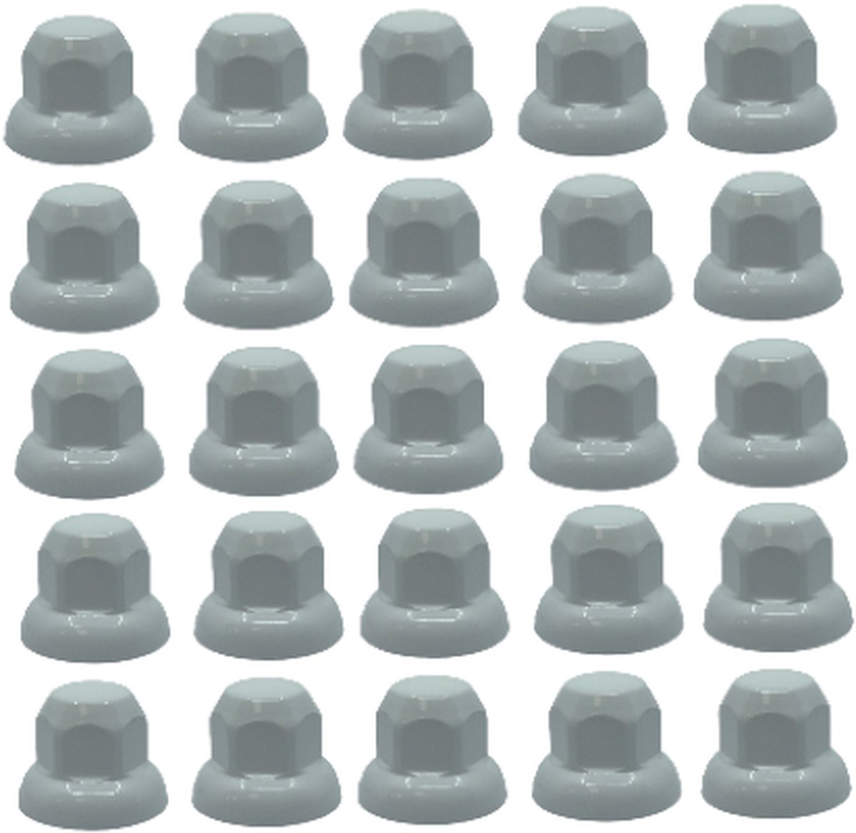 Wielmoerdoppen laag wit 32mm set van 20 stuks