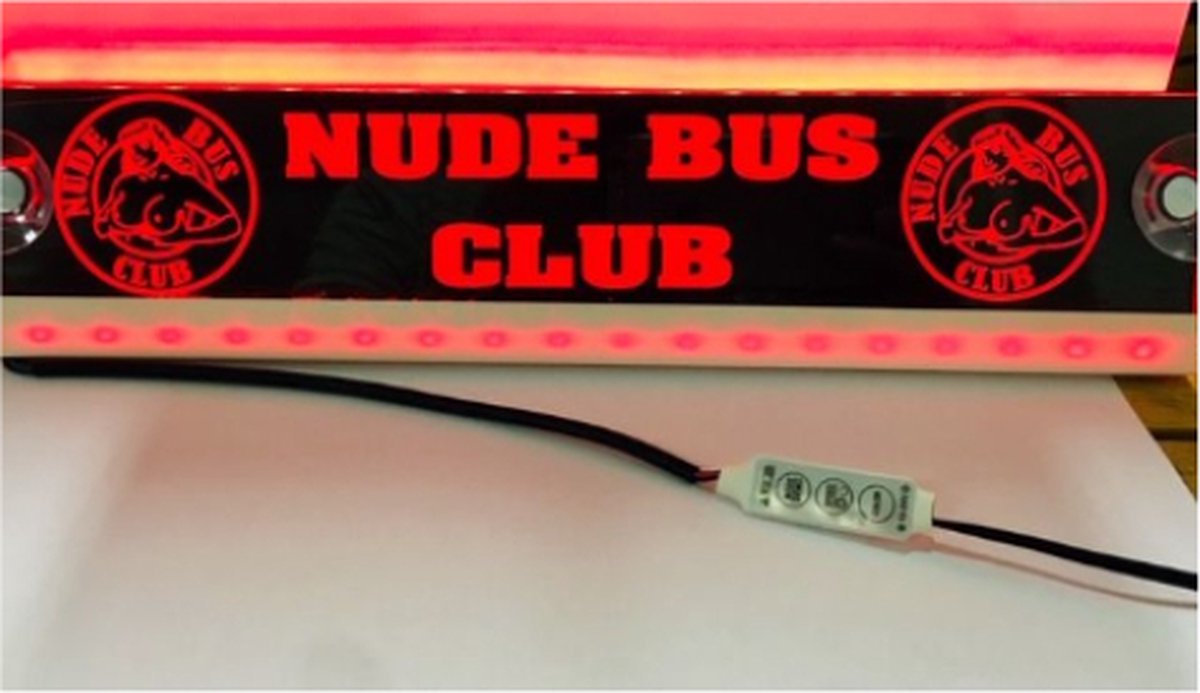 LED bord 30x6 cm RGB Nude Bus voor vrachtwagen, auto, caravan, cabine, truck, enz