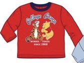 Disney Winnie The Pooh Baby Shirt - Lange Mouw - Rood - Maat 86 (Tot 24 Maanden)