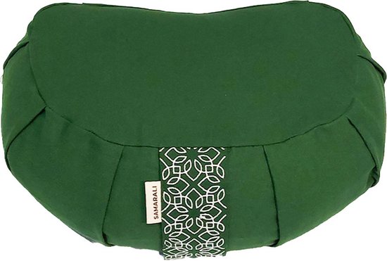 Samarali Bosgroene Meditatieset - Halve maan zafu & zabuton van biologisch GOTS katoen, ideaal voor yoga en mindfulness van Samarali — afbeelding 3