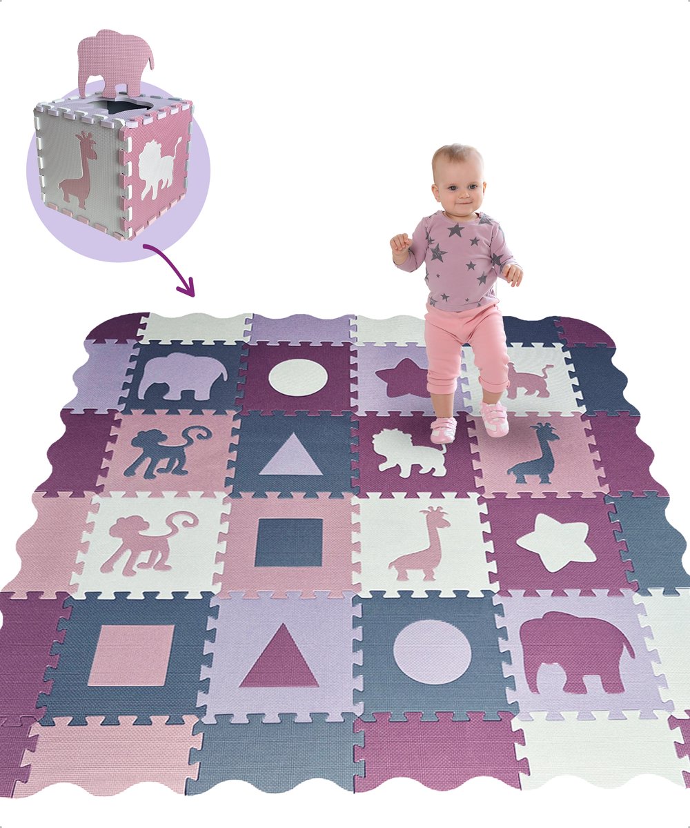 Bellettini® Speelmat voor Baby - Speelgoed 1 jaar - 36 Delige Puzzelmat - Kruipmat - Foam Tegels — afbeelding 4
