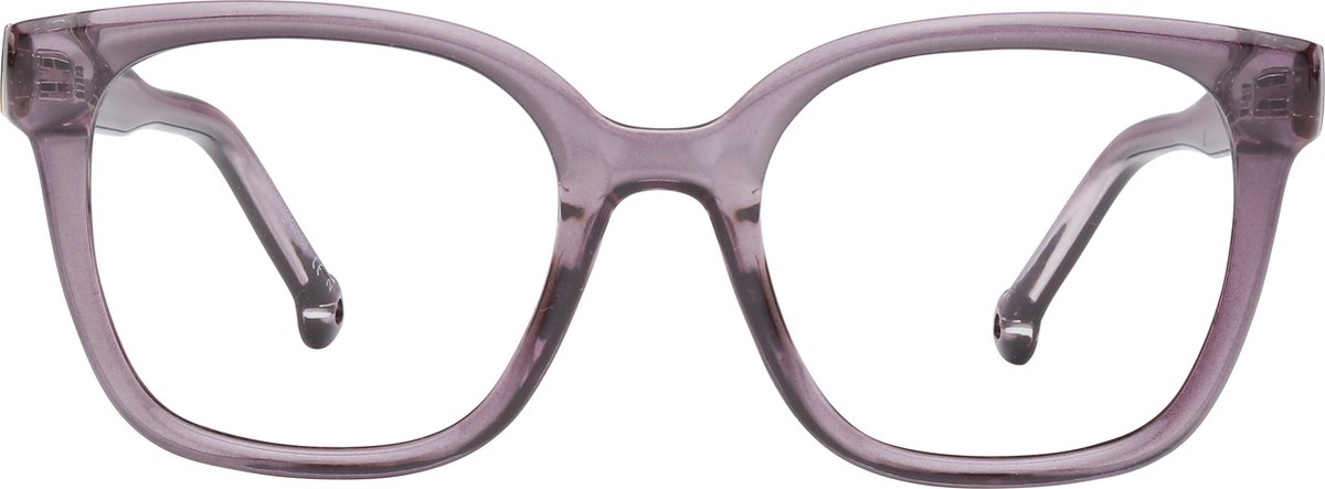 ™Monkeyglasses Annika 03 Shiny grey-purple BLC + 2,5 - Leesbril - Blauw Licht Bril - 100% Upcycled - Danish Design