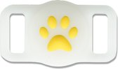 Ainy Siliconen AirTag houder - GPS case voor katten en honden - Wit