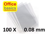 100 x sac de présentation Office Basics - 23 trous - 0 mm - PP - grain
