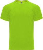 Limoen Groen unisex snel drogend Premium sportshirt korte mouwen 'Monaco' merk Roly maat M