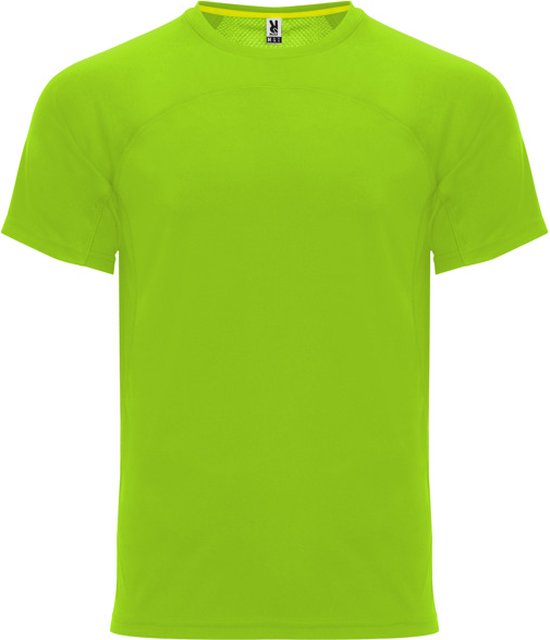 Limoen Groen unisex snel drogend Premium sportshirt korte mouwen 'Monaco' merk Roly maat M