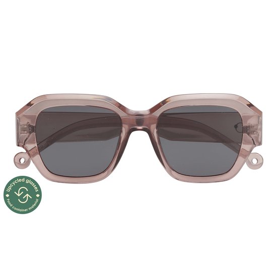 ™Monkeyglasses Birk 02 Light brown transparent Sun - Zonnebril - 100% UV bescherming - Danish Design - 100% Upcycled