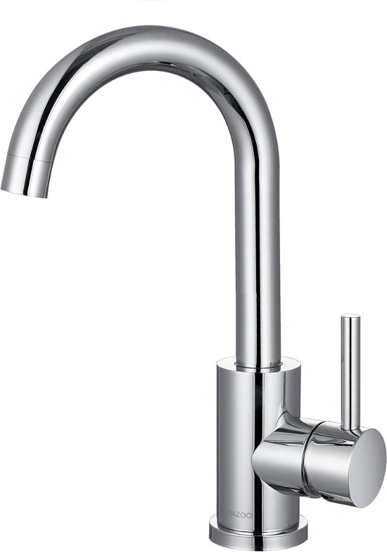 Hoge RVS316 wastafelkraan voor naast de wasbak van Sento Stainless