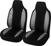 Pakket van 2 autostoelhoezen, autostoelhoezen in premium design, universele stoelhoes, ideale pasvorm en perfecte bescherming voor alle autostoelen (grijs)